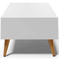 Mesa De Centro Para Sala De Estar Pés Palito Cannes L03 Branco - 5
