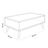 Mesa De Centro Para Sala De Estar Pés Palito Cannes L03 Branco - 6