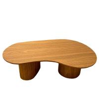 Mesa De Centro Cone Orgânica Oval 137x90 Cm Com 2 Base Madeira Freijó Tampo Freijó - 3