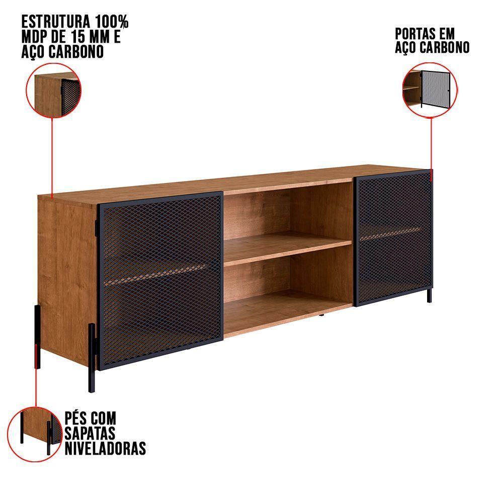 Rack New Vermont E Preto 180 Cm - D'rossi - 2