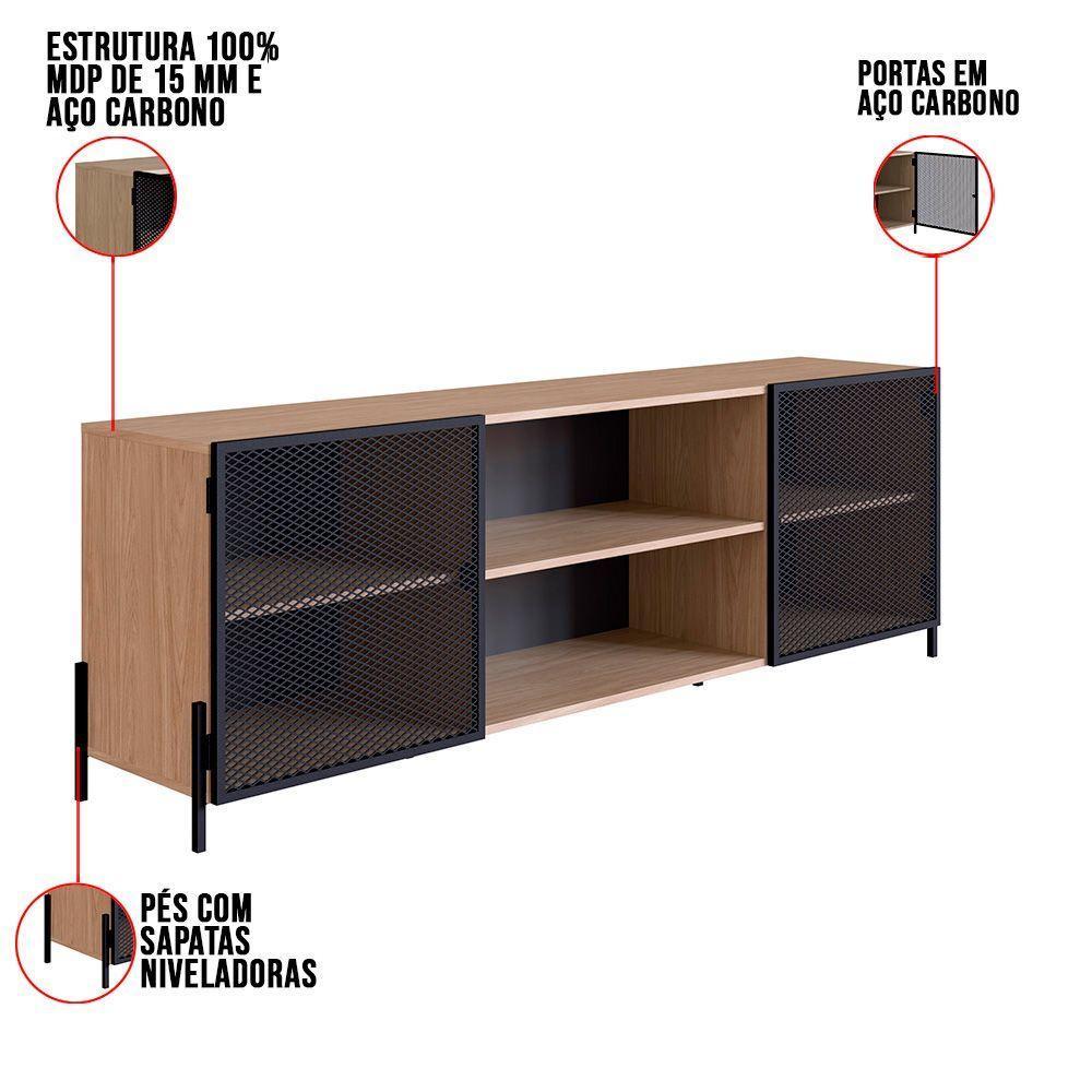 Rack New Hanover E Preto 180 Cm - D'rossi - 2