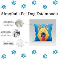 Capa De Almofada Estampada Pet Dog Em Veludo Suede 45cm X 45cm Raças Cachorros Pastor Alemão - 3