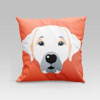 Capa De Almofada Estampada Pet Dog Em Veludo Suede 45cm X 45cm Raças Cachorros Labrador - 1