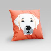 Capa De Almofada Estampada Pet Dog Em Veludo Suede 45cm X 45cm Raças Cachorros Labrador - 4