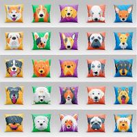 Capa De Almofada Estampada Pet Dog Em Veludo Suede 45cm X 45cm Raças Cachorros Dachshund Salsicha - 2