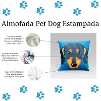 Capa De Almofada Estampada Pet Dog Em Veludo Suede 45cm X 45cm Raças Cachorros Dachshund Salsicha - 3