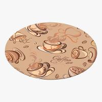 Capa De Sousplat Estampado Com Guardanapos Mesa Posta Jogo Americano 10 Lugares Café Bege - 3