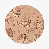 Capa De Sousplat Estampado Com Guardanapos Mesa Posta Jogo Americano 10 Lugares Café Bege