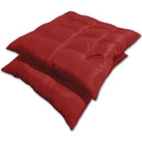 Kit 02 Almofadas Assento Futon Flat Para Cadeira 40x40 Vermelho - 1
