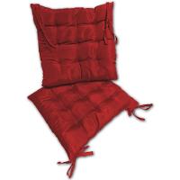 Kit 02 Almofadas Assento Futon Flat Para Cadeira 40x40 Vermelho