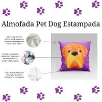 Capa De Almofada Estampada Pet Dog Em Veludo Suede 45cm X 45cm Raças Cachorros Dogue De Bordeaux - 3