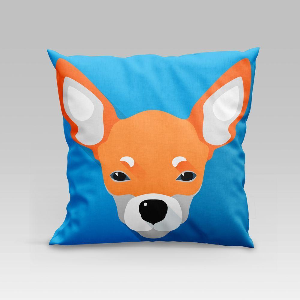 Capa De Almofada Estampada Pet Dog Em Veludo Suede 45cm X 45cm Raças Cachorros Chihuahua - 1