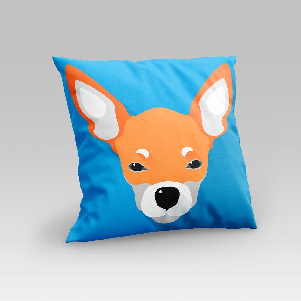 Capa De Almofada Estampada Pet Dog Em Veludo Suede 45cm X 45cm Raças Cachorros Chihuahua - 4