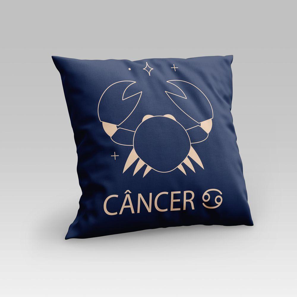Capa De Almofada Estampada Signos Do Zodíaco Em Veludo Suede 45cm X 45cm Câncer - 5
