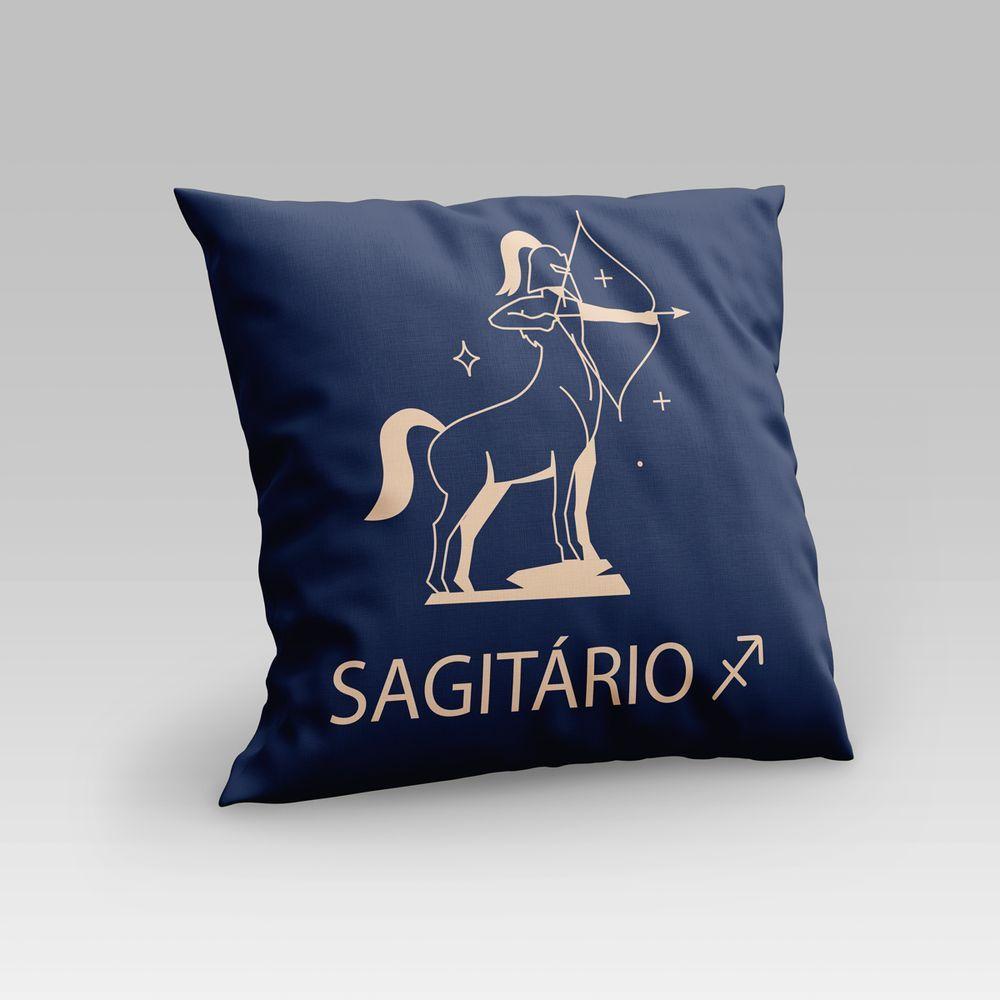 Capa De Almofada Estampada Signos Do Zodíaco Em Veludo Suede 45cm X 45cm Sagitário - 5