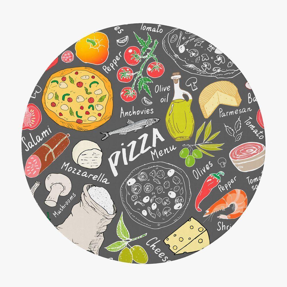 Capa De Sousplat Estampado Com Guardanapos Mesa Posta Jogo Americano 10 Lugares Pizza Cinza - 5