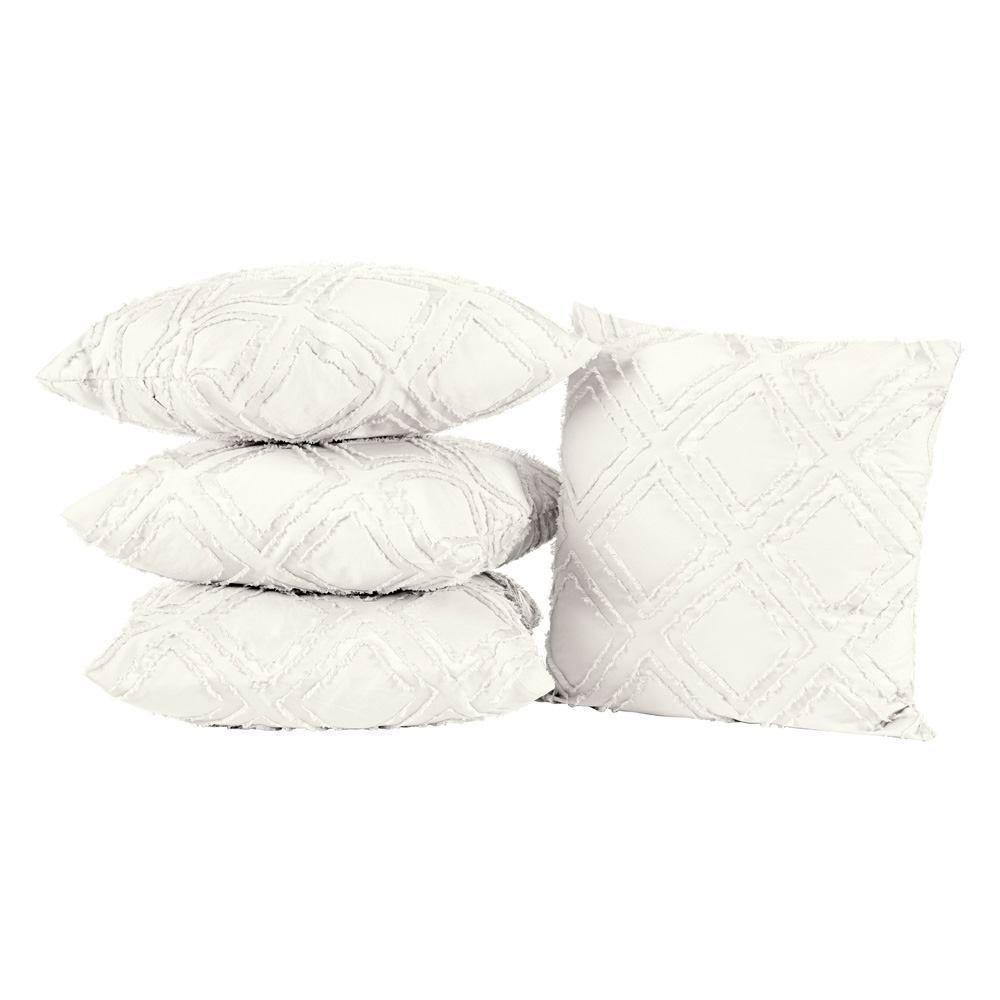Almofadas Cheias Aveline 45cm X 45cm 04 Peças - Off White - 1
