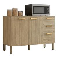 Balcão Sem Tampo Com 3 Portas E 2 Gavetas Dortmund Freijó - 1