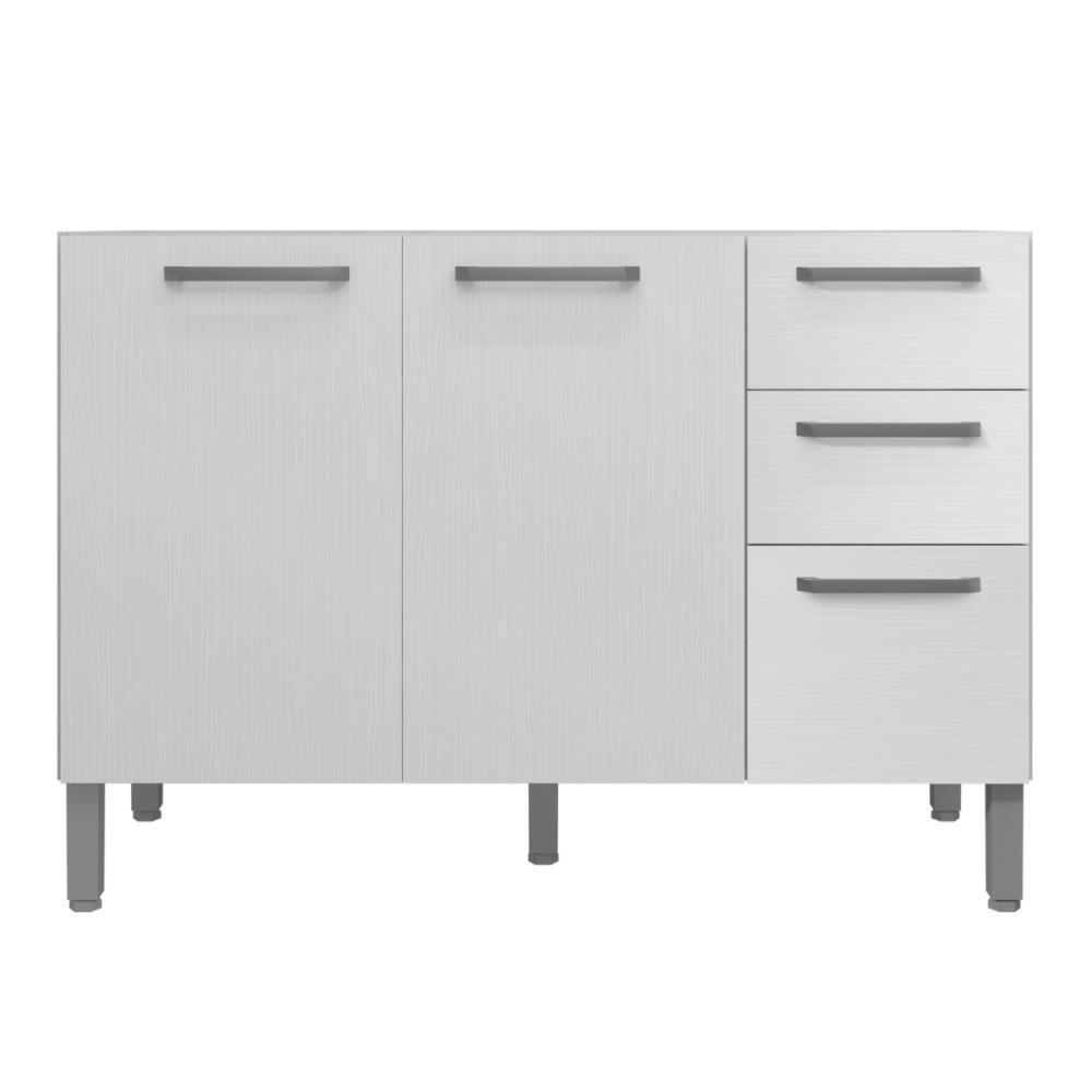 Balcão com Tampo e 2 Portas Riga Branco Supremo - 1