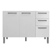 Balcão com Tampo e 2 Portas Riga Branco Supremo - 1