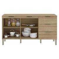 Balcão de Cozinha com 2 Portas e 2 Gavetas Riga Freijó - 3