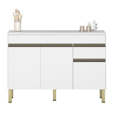 Balcão Para Cozinha com Tampo e com 3 Portas Chester Supremo