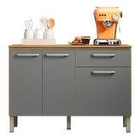 Balcão Cozinha 2 Portas E 2 Gavetas York Freijó Gris - 1