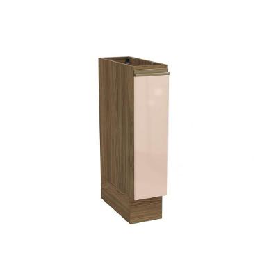 Balcão De Cozinha Curve N621 C/porta Condimento S/tampo 20cm Nogueira/macadamia - Kappesberg