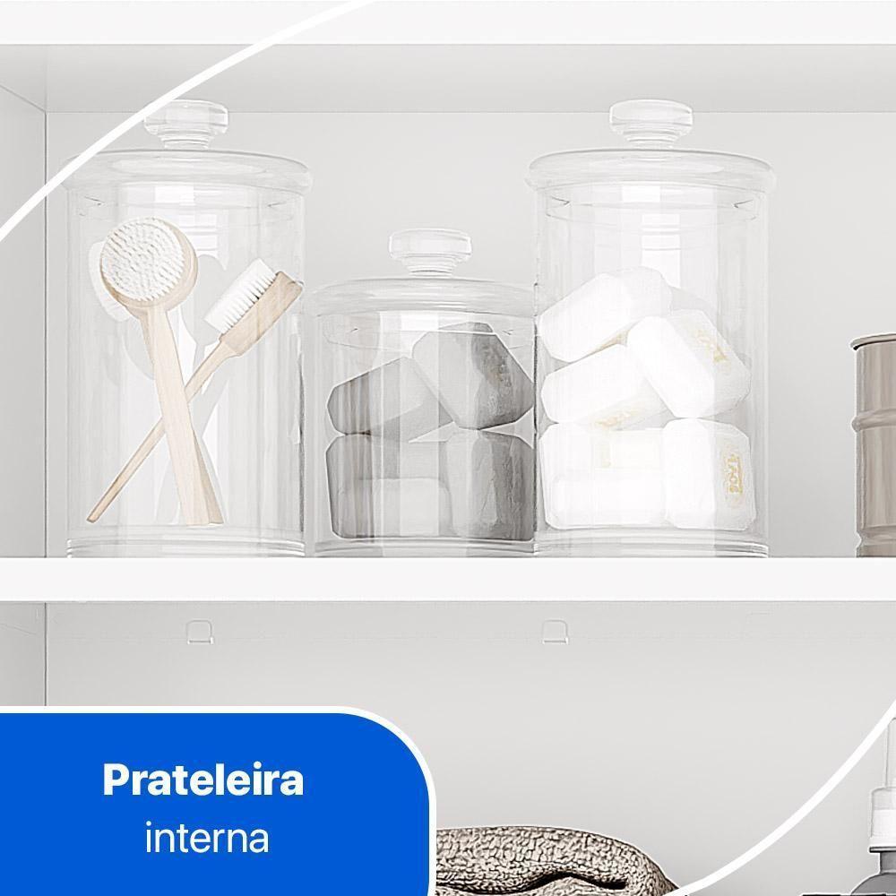 Armário Balcão Multiuso Para Lavanderia Duo 2 Portas Branco - 3