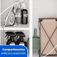 Armário Balcão Multiuso Para Lavanderia Duo 2 Portas Branco