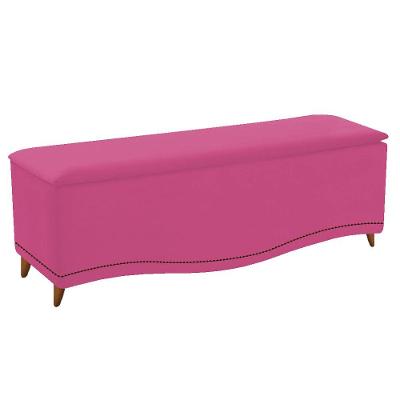 Calçadeira Yasmim 90cm Solteiro Suede Pink