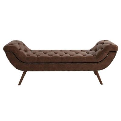 Puff Recamier 160cm Vêneto P02 Sintético Camel Mpozenato