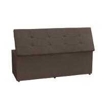 Calçadeira Recamier Baú Queen 1,60m Berlim Suede Marrom - Pallazio