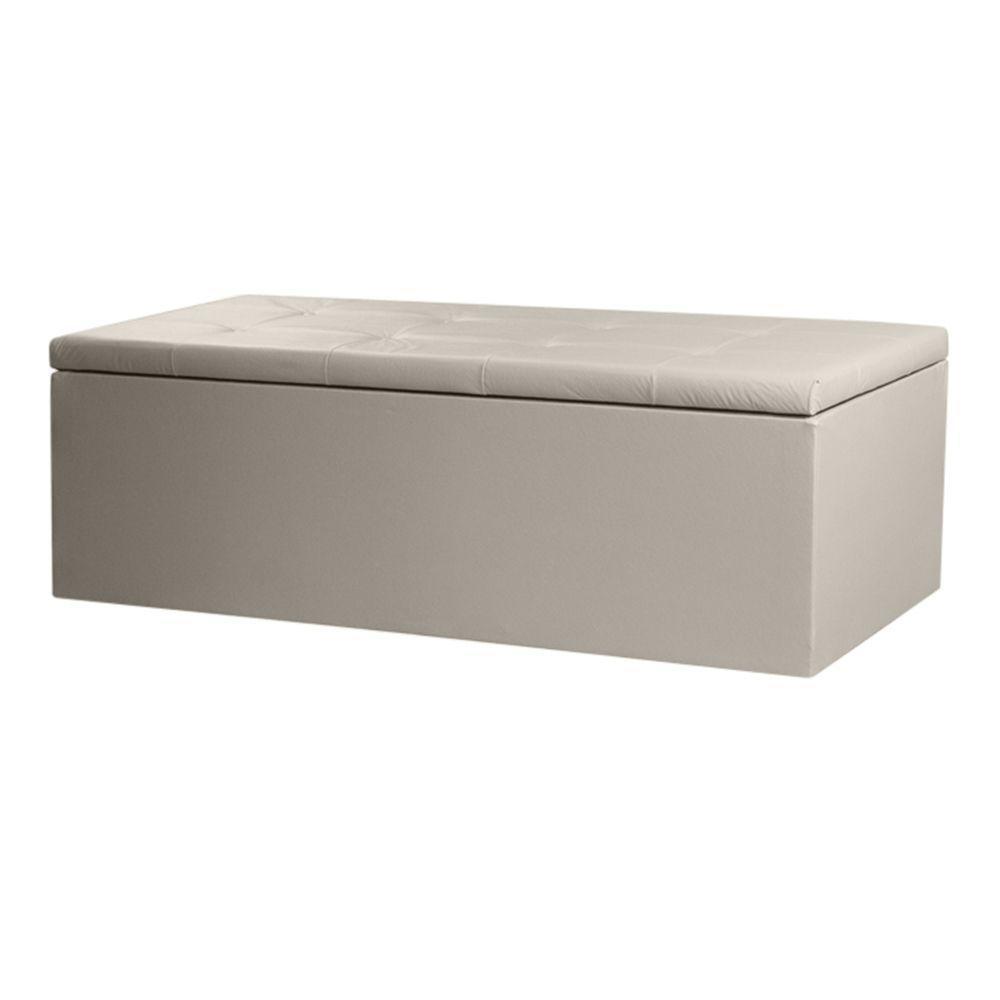 Calçadeira Recamier Baú Queen 1,60m Berlim Corano Bege - 1