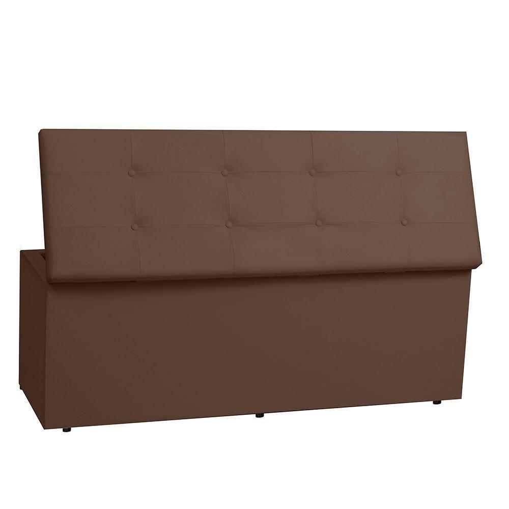 Calçadeira Recamier Baú Queen 1,60m Berlim Corano Marrom - 3