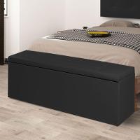 Calçadeira Recamier Baú Queen 1,60m Berlim Corano Preto - 4