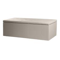 Calçadeira Recamier Baú King 1,95m Berlim Corano Bege - 1