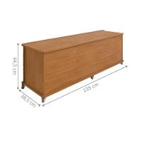 Baú Com Rodízios Para Quarto Altair Cedro - 4