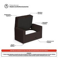 Calçadeira Báu Solteiro Atena 90cm Capitonê Suede Marrom - Desk Design