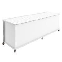 Baú Com Rodízios Para Quarto Altair Branco - 1