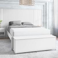 Baú Com Rodízios Para Quarto Altair Branco - 2