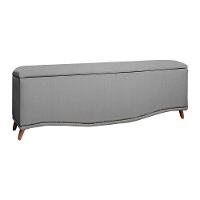 Calçadeira Sapateira Baú Holanda 140cm Shop Das Cabeceiras Grafite - 1