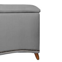 Calçadeira Sapateira Baú Holanda 140cm Shop Das Cabeceiras Grafite - 2