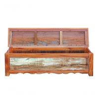 Baú Banco 1,5 M Madeira Maciça Com Pátina - 3