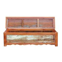 Baú Banco 2 M Madeira Maciça Com Pátina - 3