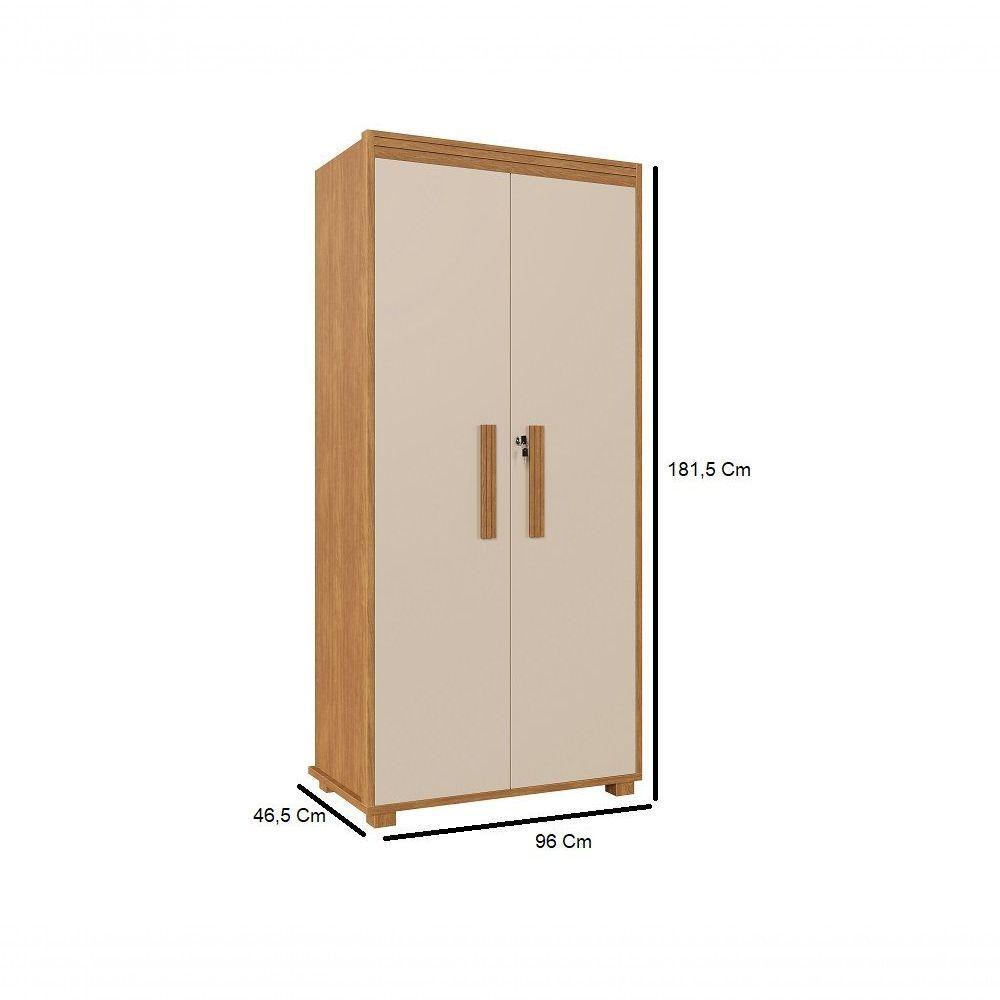 Multiuso Atenas 100% Mdf Com Chave Pés Madeira Cor:cinamomo-off White - 4