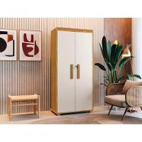 Multiuso Atenas 100% Mdf Com Chave Pés Madeira Cor:cinamomo-off White - 2