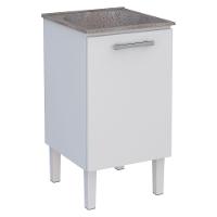 Gabinete Para Lavanderia Em Aço Com Tanque Surubim Branco - 1