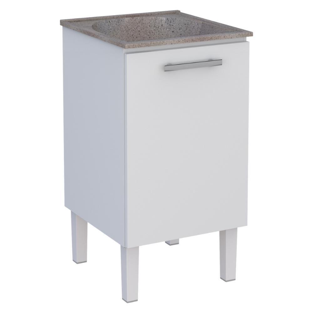 Balcão De Lavanderia Em Aço Com Tanque Triunfo Branco - 1