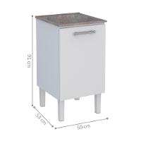 Balcão De Lavanderia Em Aço Com Tanque Triunfo Branco - 2